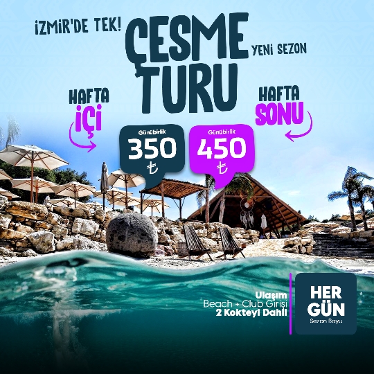 İzmir Çıkışlı Çeşme Beach ve Club Turu